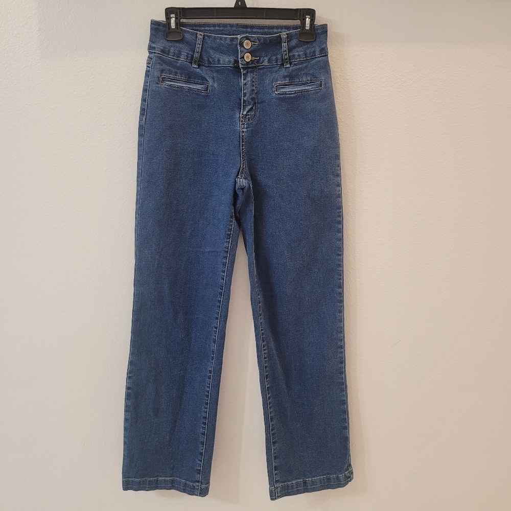 Elegant Indigo Women's Straight Leg Jeans Size 6 - Picture 3 of 14